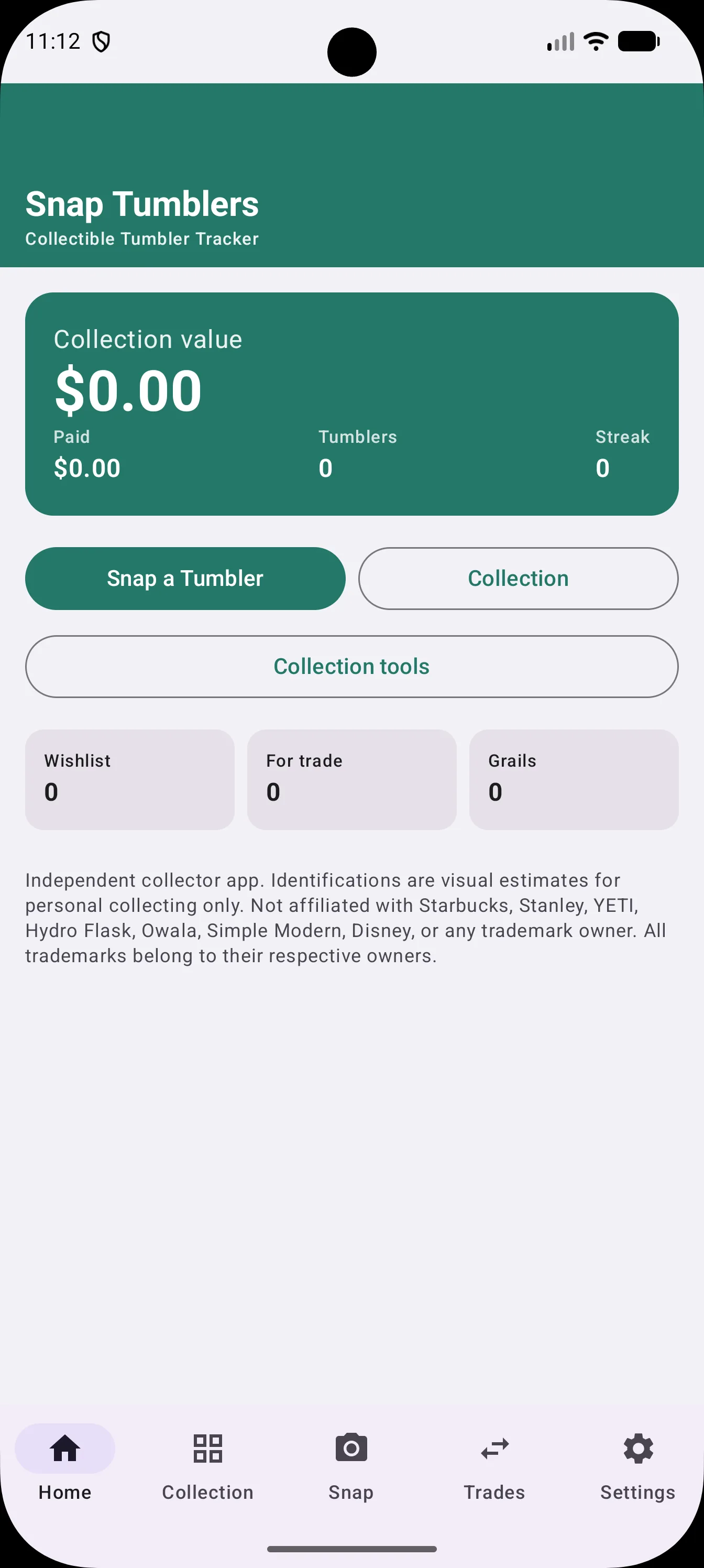 Snap Tumblers home: collection value, Snap a Tumbler, Collection, wishlist, for trade, and grails.